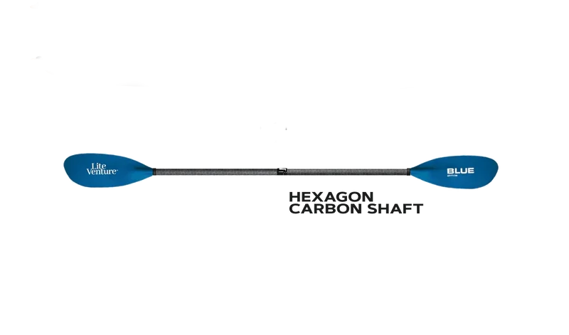 Carbon Touring Paddel mit geradem Schaft Blue Edition (208 bis 218 cm)